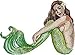 Produktbild SURF MERMAID, Officially Licensed Original Product Artwork, High Quality Iron-On / Sew-On, 3.8" x 3" Embroidered PATCH Flicken