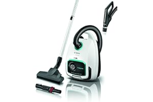 Bosch Hausgeräte ProHygienic Serie 6 Aspiradora con Bolsa, Fuerte, regulador electrónico de succión, Blanco