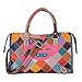 Produktbild NOBIE-BAG Leder Deckschicht Rindsleder Weibliche Handtasche, Mehrfarbige Plaid-Farbabstimmung Mode Lässig Umhängetasche, Dating Einkaufen Bevorzugt (38 * 12 * 25Cm)