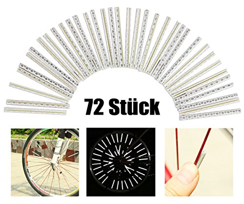 COM-FOUR® Speichen-Reflektoren für das Fahrrad (72 Stück) - 2
