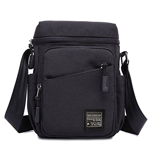 Preisvergleich Produktbild Umhängetasche Tasche, itPlus Super Handy Herren Handtaschen Klein Umhängetasche Schultertasche Herren Unisex Umhängetasche für Männer und Frauen- Schwarz