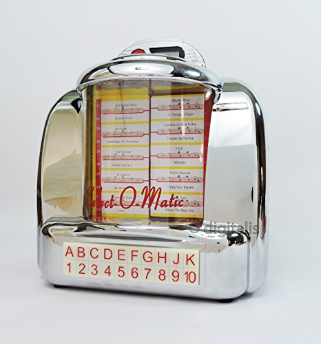 Steepletone Diner Retro 1950s American Style BT Bluetooth Compact Jukebox Wall Mountable or Table Top with FM Radio and… - Image 3