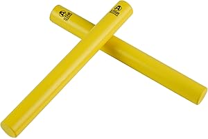 A-Star Yellow Wood Claves, 20cm - 2Pcs/Pair - Handheld Rhythm Sticks, Wooden Percussion Instrument