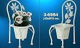  Supernova Decoracion-Set 2 portamacetas decorativos con forma de silla en color blanco.Medidas 45*18cm