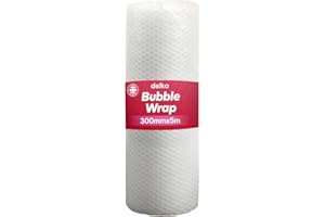 delka Bubble Wrap Premium Quality Material for Fragile Items, Moving, Storage & Shipping, Environmentally Friendly and Cost Effective (300mm x 5m)