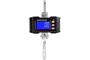Hyindoor 1000KG 2000LBS Aluminum Digital Crane Scale Heavy Duty Compact Hanging Scale(Black)