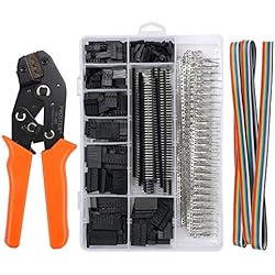 Herramientas de Crimpadora Dupont, Juego de Crimpadora con 1550PCS Pins Conector Dupont 28-18AWG 0.1-1.0mm² para equipamiento de impresión 3D RPi Arduino