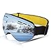 Produktbild Ski Goggles, Anti-Beschlag Ski Snowboard Schutzbrillen OTG UV400 Skifahren Snowboarden Snowmobile Brille für Damen und Herren (Silver)