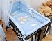 LARGE PADDED CRIB BUMPER 260 cm LONG TO FIT REGULAR CRIB / CRADLE 90x40 cm - ON LADDERS BLUE