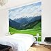 Produktbild Vliestapete - Alpenwiese - Fototapete Quadrat Vlies Tapete Wandtapete Wandbild Foto 3D Fototapete, Größe HxB: 192cm x 192cm