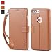Produktbild iPhone 7 Plus Hülle, TUCCH Schutzhülle iPhone 7 Plus, Tasche [Lifetime Garantie] mit [Displayschutzfolie] [abnehmbare Handschlaufe] [Standfunktion] [Kartenfach], Braun