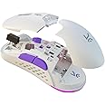 Kreo Chimera RGB USB Wireless Gaming Mouse with Hot-swappable Switches & 7 Programmable Buttons | Swappable Shells & Switches Included | Adjustable DPI Upto 10000 (Wireless, White Pearl)