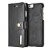 Swan DG MING Flip Cover Apple iPhone 6 Flip Cover Genuine Leather Wallet Case Flip cover Magnetic Detachable Leather Back Cover 3 Card Slots 1 Cash Slot Removable Cover Case for Apple iPhone 6 (Black) RS.1500.00