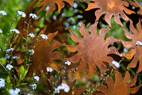 Dekokugel, Rost Ø 40cm, Sonne - 4