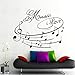 Produktbild yiyiyaya Musik Ich Liebe Wandtattoos Abnehmbare Art Design Wohnkultur Wandaufkleber Musiknote Für Wohnzimmer 43x30 cm