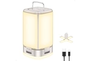 Blukar Campinglampa Uppladdningsbar, Campinglykta för Tält - Superljusa | 116 LED Lampor - 7 Ljuslägen, 4800mAh Lång Batteritid, 90° Justerbara, Tillbehör för Utomhustält för Nödsituationer etc.