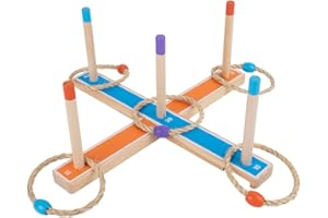 HEYOUTH Gioco Lancio Anelli,Gralal Gioco di lancio per Bambini,Giochi all'aperto per Adulti e Famiglia,con 5 Anelli di lancio,piccoli regali per bambini