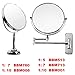 Songmics 10x Bathroom Shaving Mirror Free Standing Tabletop Mirror for Compact Besuty Round 360° Swivel BBM006