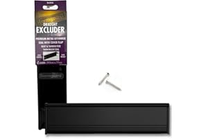 Stormguard 06SR0310000W internal metal mailbox brush case with cover black, 293 x 77 mm