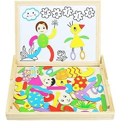 Puzzle Magnetico Niños de Madera Pizarra Magnética Infantil con Rompecabezas Caja Juguete Educativo Puzzle de Animales Regalos Juguetes Niños 3 Años