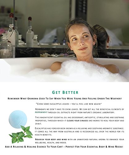 sunzeally Badekugeln Geschenk Set – 6 handgefertigt Spa Fizzies Badekugeln – lindert Schmerzen & befeuchtet trockene Haut - 4
