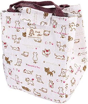 yipinco7285 Cat Thermal Insulated Bento Lunch Storage Bag Tote Pouch Box for Adults