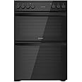 Indesit Amelia Click and Clean Electric Double Cooker - Black - 60 cm - A Rated - ‎ID67V9KMB/UK