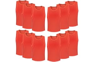 FIBOGOUP Pettorine per allenamento a squadre,Divise da allenamento per squadre di calcio e basket,gilet traspirante,Taglie multiple adatte per 115-180+,M-XL