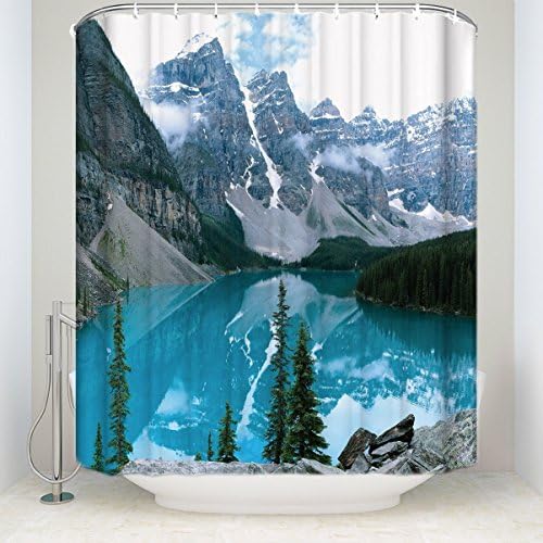 Moraine Lake Banff National Park Canada Mountains Pines Valley of the Ten Peaks - Waterproof Mildew Resistant 60x72IN