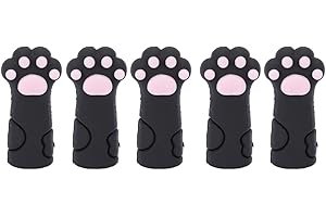 BRRNOO Ochraniacz na Nożyczki do Skórek, Ochraniacz na Szczypce do Skórek, Silikonowy Trymer do Skórek Szczypce Pinceta Nożyczki Ochraniacz na Paznokcie i Paznokcie Narzędzia do Manicure(Czarny)