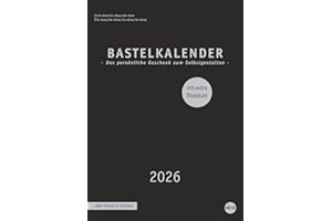 Premium-Bastelkalender schwarz A4 2026: Blanko-Kalender zum Basteln mit extra Titelblatt für eine persönliche Gestaltung. Foto- und Bastelkalender 2026. (Foto-/Bastelkalender Heye)