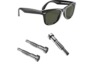 HiCycle2 Tornillos de repuesto para RB4105 Folding Wayfarer, tornillos de repuesto para bisagras de patillas originales con destornillador