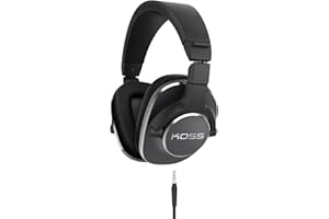 Koss Pro4S Full Size Studio Over-Ear Hi-Fi Headphones (3.5 mm Jack) for iMac/Laptop/DJ/MP3 Players - Black