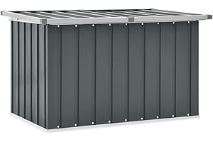 vidaXL Garden Storage Box, Outdoor Storage Box for Patio Terrace, Cushion Box for Cushion Tool, Storage Tool Chest Pillow Box, Grey