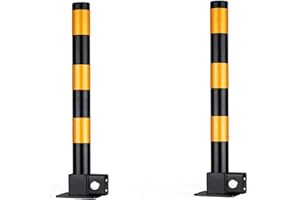 FEFE® 2 x Steel Retractable Folding CAR Security Parking Driveway Vehicle Post Bollards