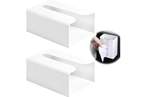 MLZTINGR 2 Stück Stehende Wandhalterung Papier Handtuchspender Ohne Bohren Kunststoff - Serviettenhalter, Müllsäcke Spender, Perfekt für Toilette, Küche, Wohnzimmer (Weiß)