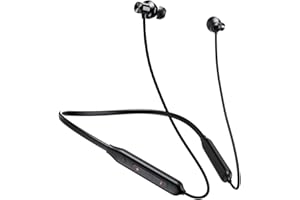 pTron Tangent Rush w/ 50Hrs Playtime, Pristine Sound, Dual-Device Pairing, Bluetooth 5.4 Wireless in-Ear Earphones with Mic, Voice Assistant, Type-C Fast Charging & IPX5 Water Resistant (Jet Black)