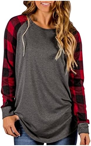 Zaywind Women's Striped Long Sleeve Shirt Sweatshirt Round Neck Sweater Loose Oversize Blouse T-Shirt Tunic Tops