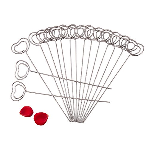Fotohalter Memohalter Weihnachten Memo Clip Büroklammer DIY Handwerk Halter aus Metall für Karte Memo Bilder Hochzeit Dekoration 50 Stück Pro Sack (Herz)