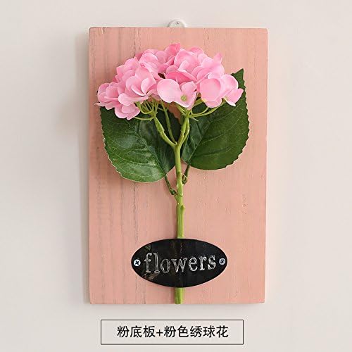 XMJR Wall decoration Cubicle wall decorations living room wall hanging ornaments home emulation flower wall decoration creative restaurant Indoor plants which toner base powder Hydrangea