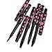 Davidsonne 12pcs Makeup Lip Brush Retractable Plastic Professional Cosmetic Black Pink