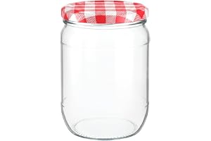 Konserveringsburkar 580 ml med skruvlock TO82 (set om 6)