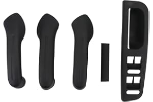 BONRYAN 8 Stück/Set Fensterglasplatte Knopf Bedienfeld Türgriffabdeckung für Golf 4 Fit für Je-tta MK4 Bo-ra 1998-2004 (Matt Schwarz)