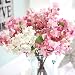 Produktbild Longra Wohnaccessoires & Deko Künstliche Blumen Kunstpflanze 1PCS künstliche Blatt Kirschblüten Blumen Hochzeit Bouquet Party Dekoration Kunstblumen (B)