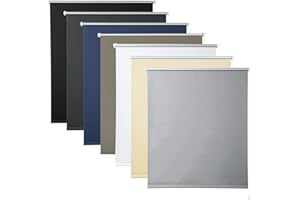 WOLTU Estor Opaco sin Taladrar, Persiana Enrollable, 70 x 210 cm, Estores Enrollables Blackout Termicos, con Cadena, para Puertas y Ventanas, Protección Privacidad, Gris