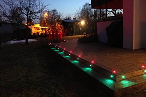 FVTLED 10er Set Ø45mm RGB Bodeneinbaustrahler IP67 Wasserdicht Einbaustrahler Farbwechsel-LED Terrasse Garten Aussen Einbauleuchten - 9