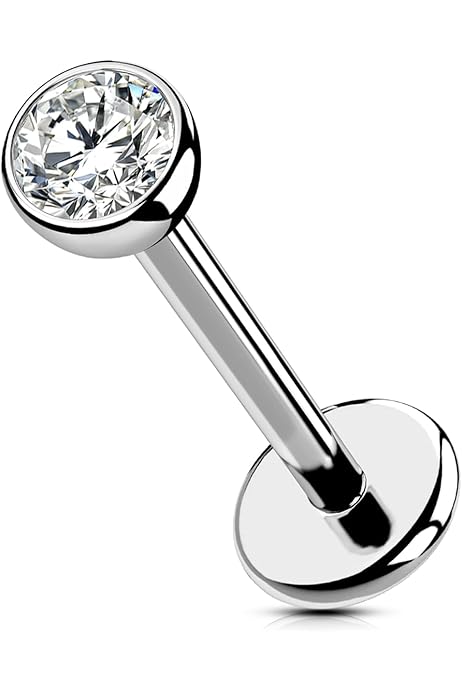 G23 Hypoallergénique Piercing Sourcil Titane G23 ESHIONER - Barre Courbe 16G Pour Lèvre, Tragus, Daith - 6/8/10mm Piercing Sourcil Barre Verticale G23