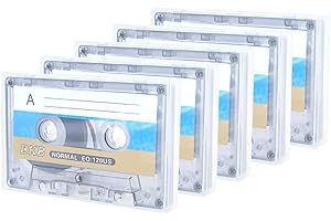 CJBIN Cintas para Casetes De Audio Vírgenes, 60 Min Cintas de Cassette En Blanco, Wenig Lärm Cinta de Cassette De Audio, para Conferencias, Seminarios, Grabaciones Diarias, Paquete De 5