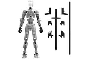 MerryXD Titan 13 Action Figure, Lucky 13 Action Figure T13 Action Figure 3D Printed Multi-Jointed Movable, Nova 13 Action Figure Dummy 13 Action Figure Toy for Boy Clear
