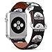 Produktbild R-Rong kompatibel Watch Armband, Echtes Leder Uhrenarmband f¨¹r Apple Watch Series 4/3/2/1 Sport Edition 42/44mm - Kuala Lumpur Full Moon Night Skyline Silhouette Design City